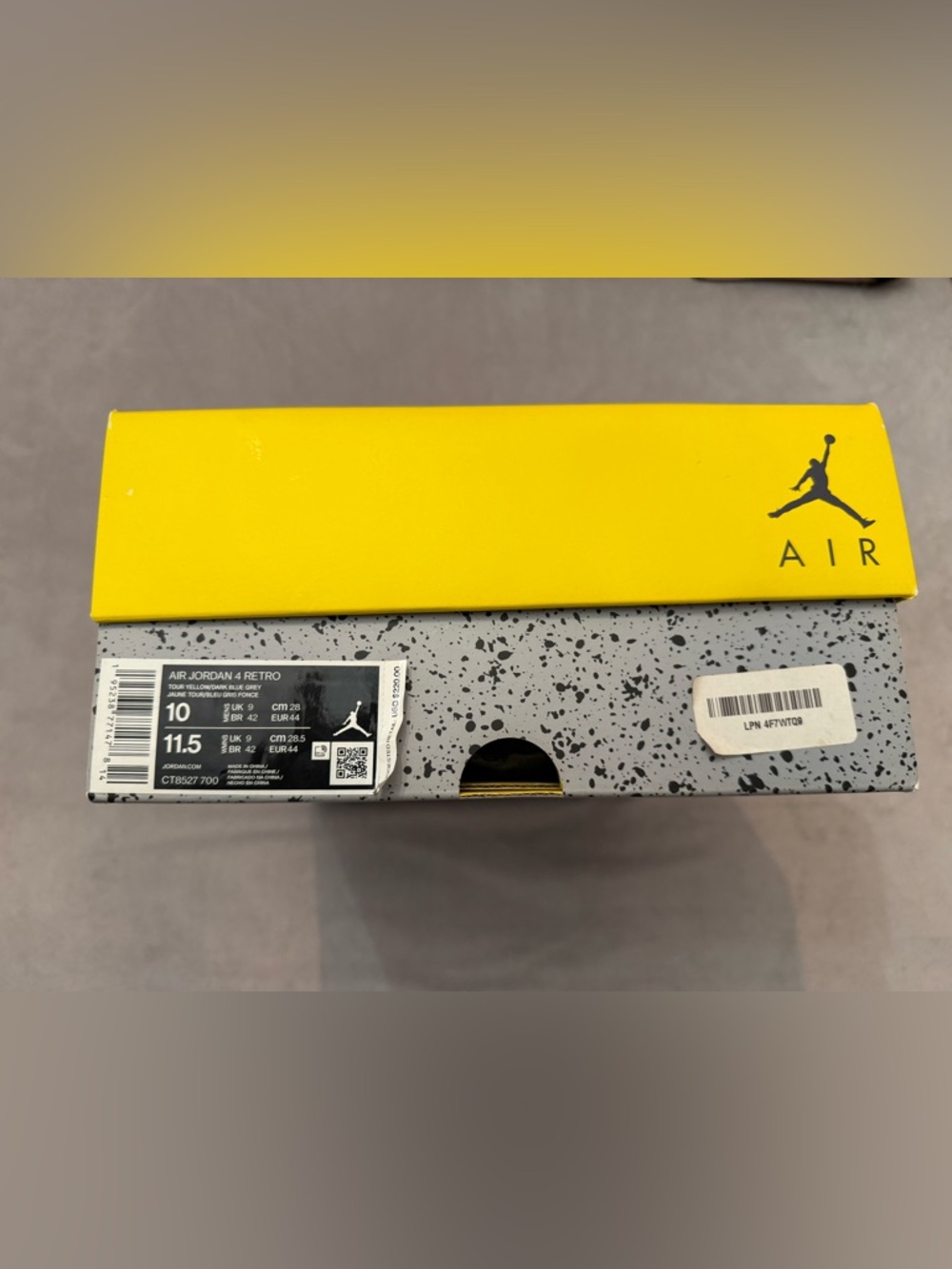 Nike Air Jordan 4 Retro Lightning 2021 Size 10 Men Yellow CT8527-700 OG Box VGUC - Picture 6 of 12